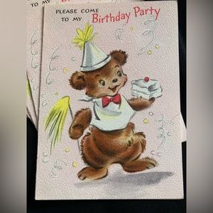 8 1950’s Hallmark birthday invitations